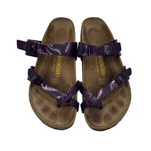 Birkenstock Mayari Womens Sandals Purple Fog Patent Birko-Flor Size 41/US 10